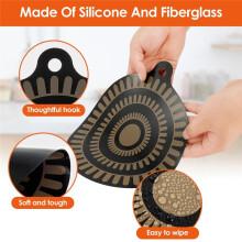 Thermochromic Silicone Induction Cooktop Protector Mat, Silicone Mat for Induction Cooktop,Countertop Protectmat 2Pcs