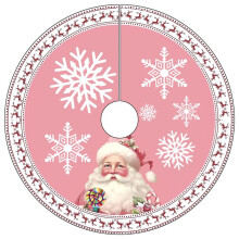 60cm Christmas Tree Skirt Xmas Snowflake Santa Claus Elk Noel Tree Skirt Merry Christmas Decor Happy New Year