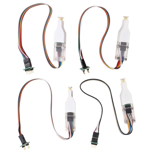 4 Pezzi per Sop8 Soic8 Wson Chip Download Burn Write Probe Spring Needle Flash Eeprom Chip Burner Cable Sop8 Soic8 Chip