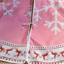 Falda para Árbol de Navidad de 60 cm, Color Rosa, con Copos de Nieve, Papá Noel, Alce, Decoración para Árbol de Navidad, Feliz Año Nuevo