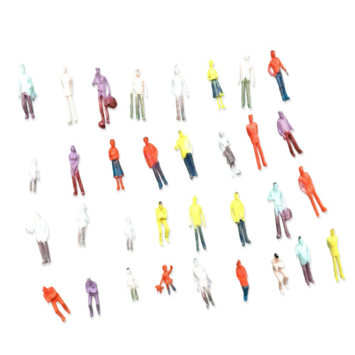 Pack Of 25 Miniature People Random Poses Figurines For Model-D