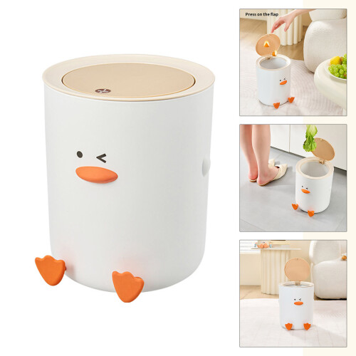 Elegant Duck Trash Can With Press Lid Home Decorative Gabage Bin 1