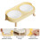 Spill Proof Elevated Double Bowl Feeder with Nonslip-Yellow 6