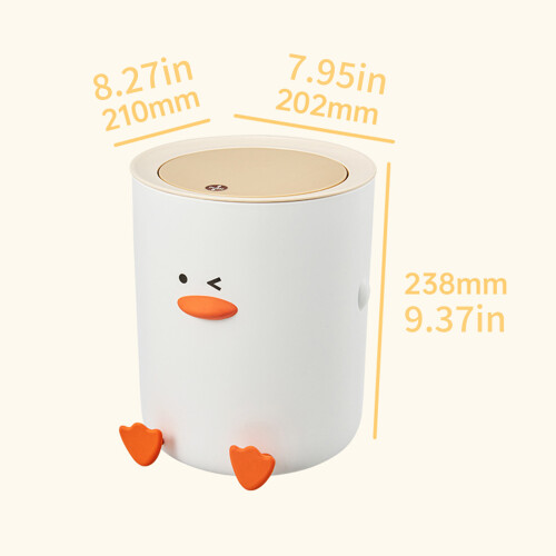 Elegant Duck Trash Can With Press Lid Home Decorative Gabage Bin 2