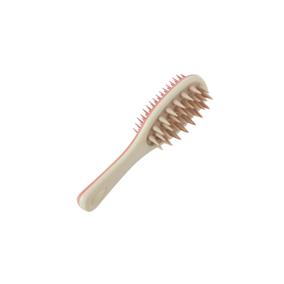 (21cm*6cm*4.5cm, Red Apricot) Hair Scalp Massager Lightweight Shampoo Brush Scalp Scrubber Comb for Hair Growth