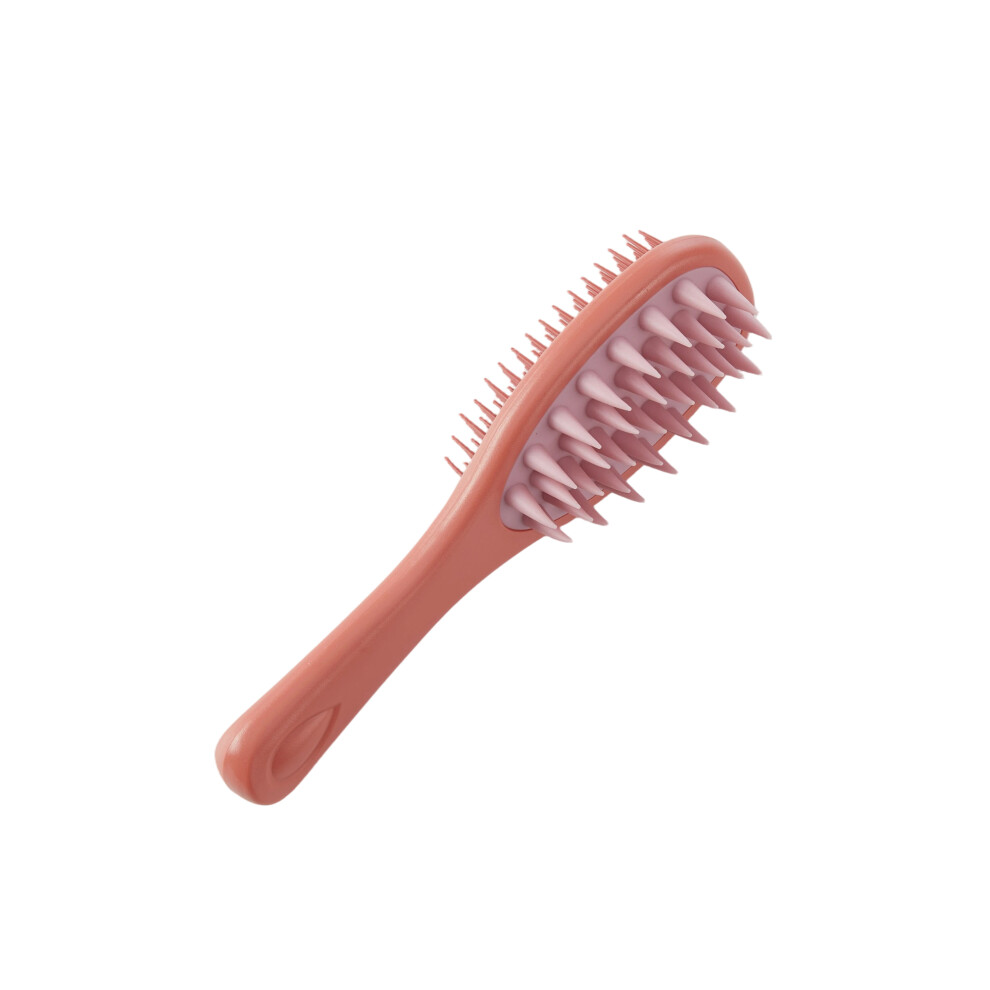 (21cm*6cm*4.5cm, Light Red) Hair Scalp Massager Lightweight Shampoo Brush Scalp Scrubber Comb for Hair Growth