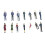 25 Piece Plastic Miniature Model Scene People Random Poses-B 1