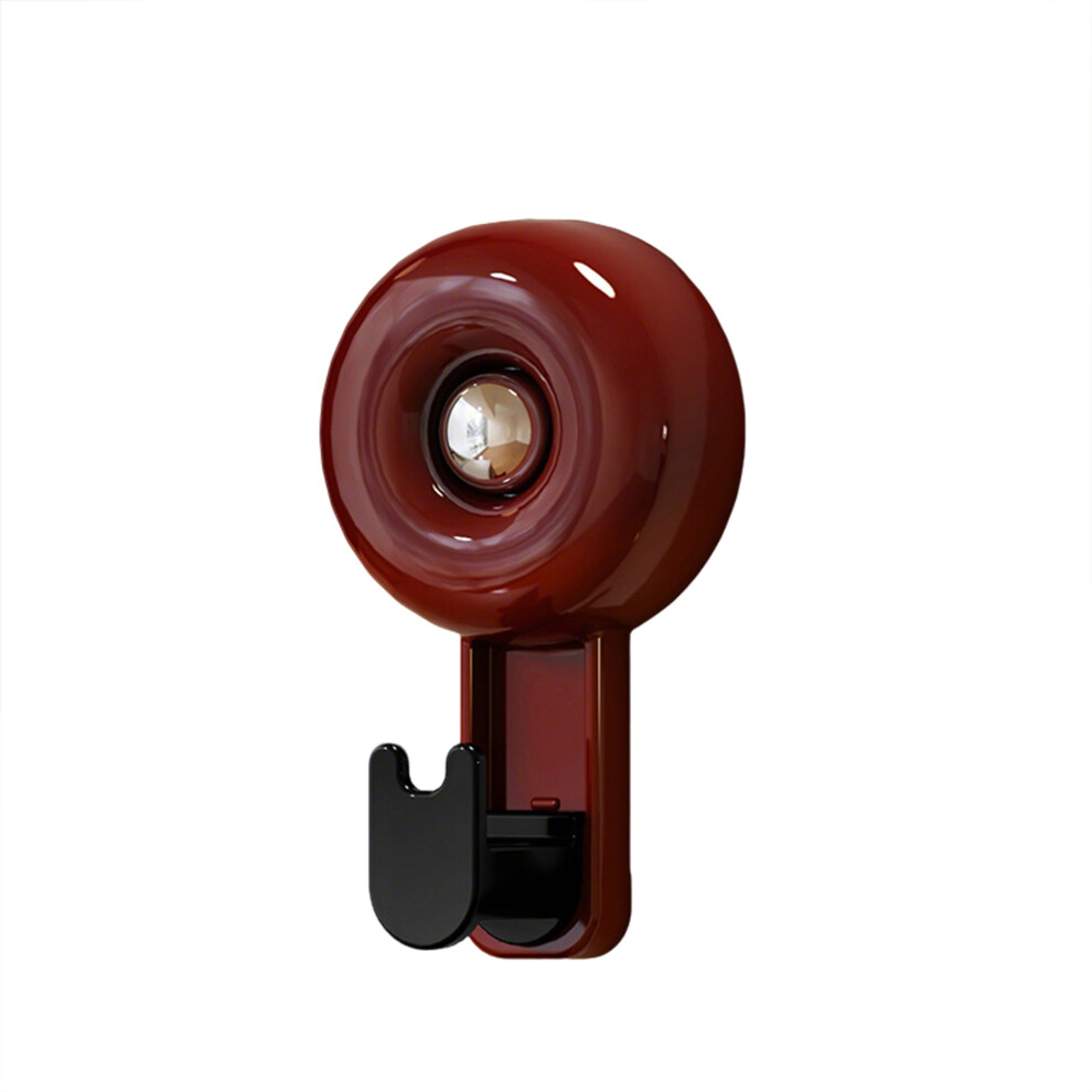 (6.4Cmx11.7cm, Red) Bathroom Towel Hook, Multipurpose Space-Saving Suction Cup Wall Hook Wall Hanger 7430806968069