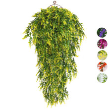 (77cm, Yellow) Fake Hanging Plants Dog's Tail Grass Artificial Vines for Party Outdoor Garden Craft Home Decor