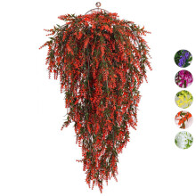 (77cm, Red) Fake Hanging Plants Dog's Tail Grass Artificial Vines for Party Outdoor Garden Craft Home Decor
