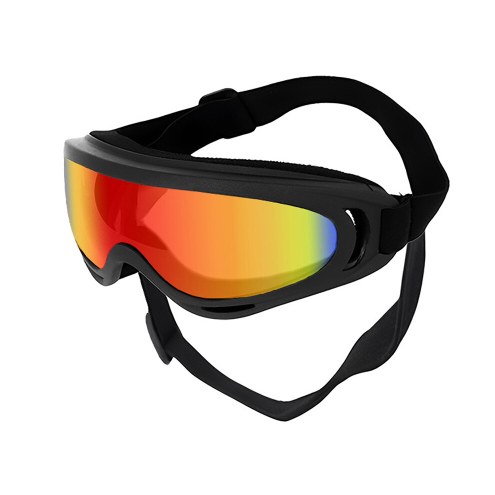 Red Windproof Dog Goggles With Adjustable Strap For- Lenses