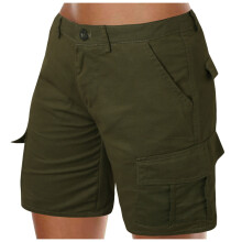 Pantaloni da donna per lavoro, casual, estivi, larghi, tinta unita, mini, estivi, da spiaggia, con bottoni, corti, caldi, cargo, pantaloni