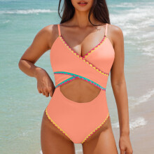 Szexi női fürdőruhák, divatos női nyári egyszínű melltartó párnával és acéltartó nélkül szexi hát nélküli pántos bikini
