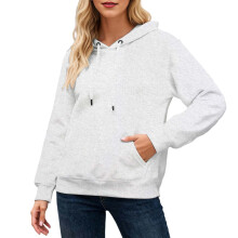 Damjulhuvtröjor och sweatshirts – Varma, mjukfodrade, löst sittande tröjor, enfärgad yttertopp