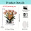 Impression 2D de figurine de fleur en cristal d'ornement-style C 4