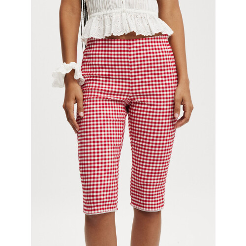(L, Red) Pantalon Capri à les soirées. 2