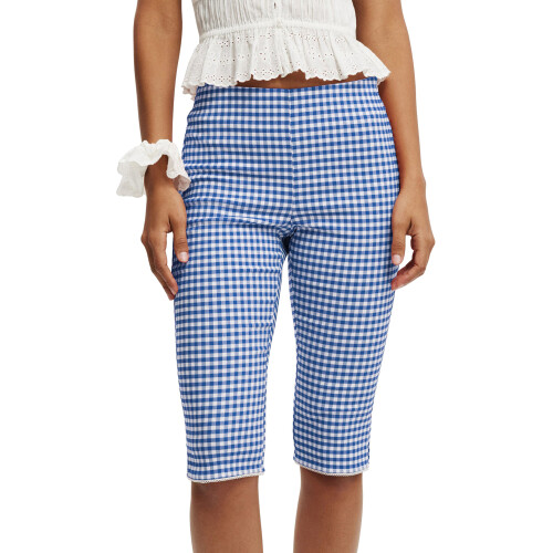 (S, Blue) Pantalon Capri à les soirées.