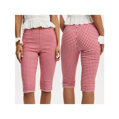(L, Red) Pantalon Capri à les soirées. 1