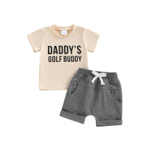 (0-6 Months, Apricot) Seturi pantaloni scurți cu șnur