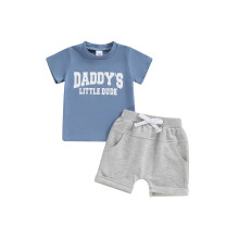(6-12 Months, Blue) Seturi pantaloni scurți cu șnur