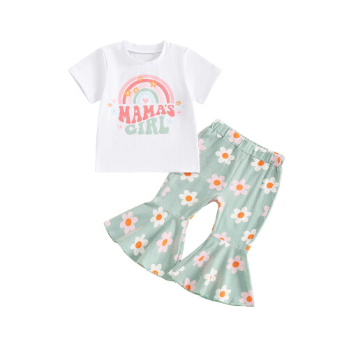 (12-18 Months, Army Green) Σετ παντελονιών 2 ουράνιο τόξο
