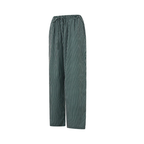 (L, Green) Γυναικεία Ριγέ Παντελόνια Χαλαρά Streetwear 1