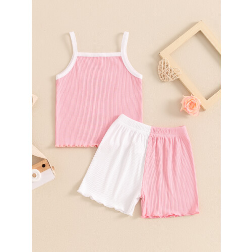 (12-18 Months, Pink) Σετ καλοκαιρινών ρούχων 2 τεμάχια 1