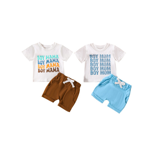 (4-5 Years, Multicolor) Καλοκαιρινά σετ σορτς με κορδόνι 2