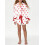 (12 Years, Red Girl) Conjunto de pijama e laço. 2