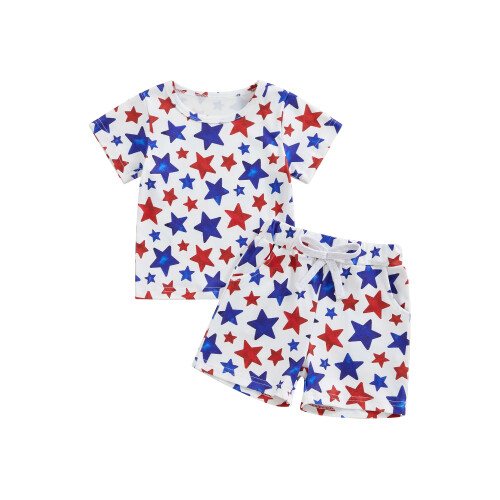 (3-6 Months, Multicolor) Σετ ρούχων για Ημέρα Μνήμης.