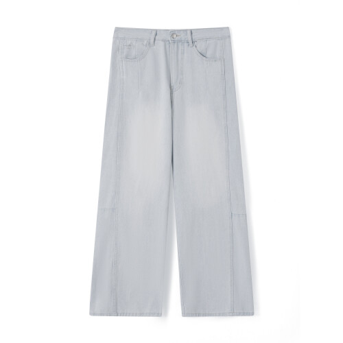 (M, Light Blue) Γυναικείο τζιν φαρδιά casual χρήση