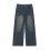 (L, Dark Blue) Γυναικείο τζιν φαρδιά casual χρήση 1