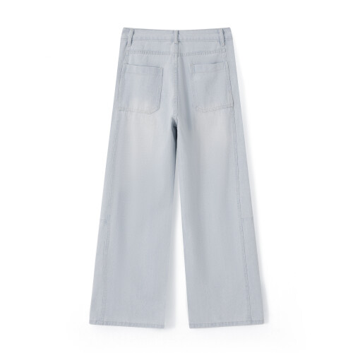 (S, Light Blue) Γυναικείο τζιν φαρδιά casual χρήση 1