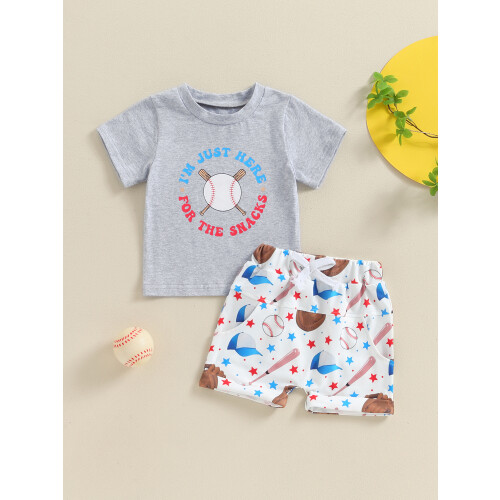 (12-18 Months, Gray) Σετ σορτς και μανίκι O 2