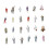 25 Piece Plastic Miniature Model Scene People Random Poses-C 1