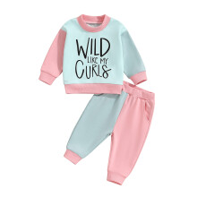 (2-3 Years, Pink) Zweiteiliges Herbst-Outfit für elastischem Bund.