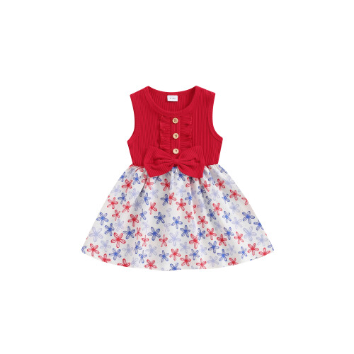(3-4 Years, Red) Robe débardeur pour (4 juillet)