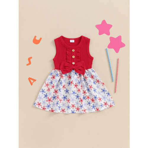 (12-18 Months, Red) Robe débardeur pour (4 juillet) 2