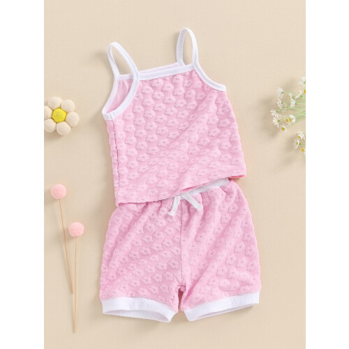 (3-4 Years, Pink) Καλοκαιρινό σετ 2 με λάστιχο. 2