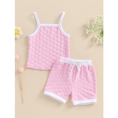 (18-24 Months, Pink) Καλοκαιρινό σετ 2 με λάστιχο. 2