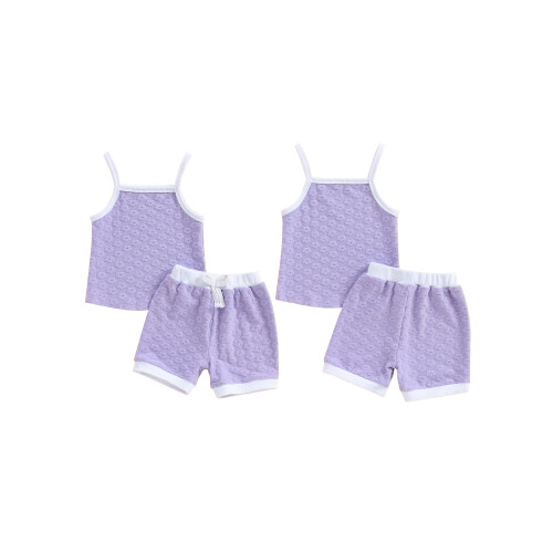 (6-12 Months, Purple) Καλοκαιρινό σετ 2 με λάστιχο. 1