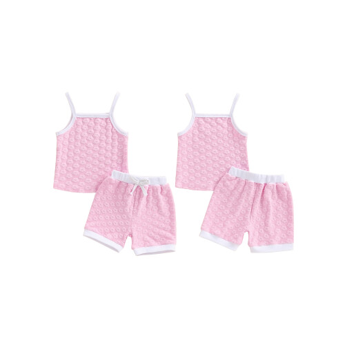 (18-24 Months, Pink) Καλοκαιρινό σετ 2 με λάστιχο. 1