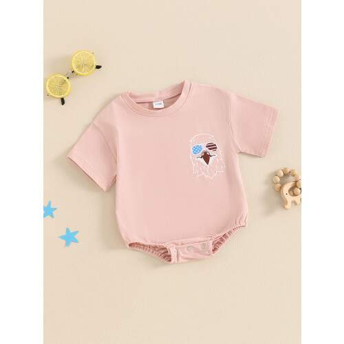 (12-18 Months, Light Pink) Combinaison décontractée bébé 4 juillet 2