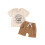 (0-6 Months, Beige) Καλοκαιρινά σετ σορτς με αγρόκτημα 1