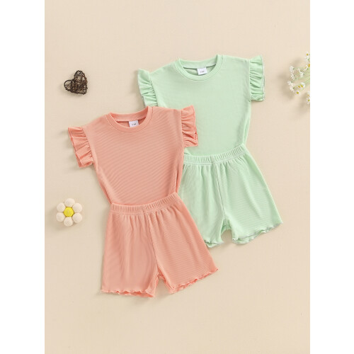 (6-12 Months, Pink) Καλοκαιρινά ρούχα για 2 τεμάχια 2
