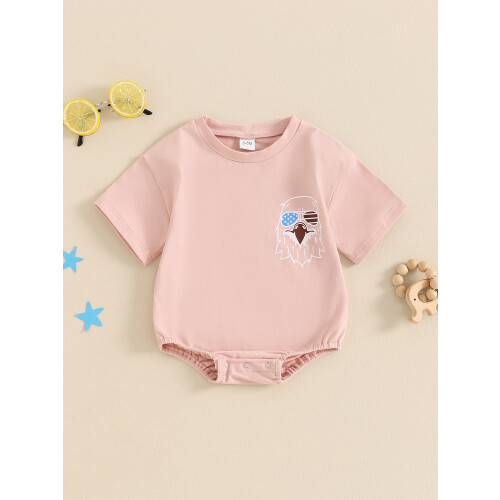 (12-18 Months, Light Pink) Combinaison décontractée bébé 4 juillet 1