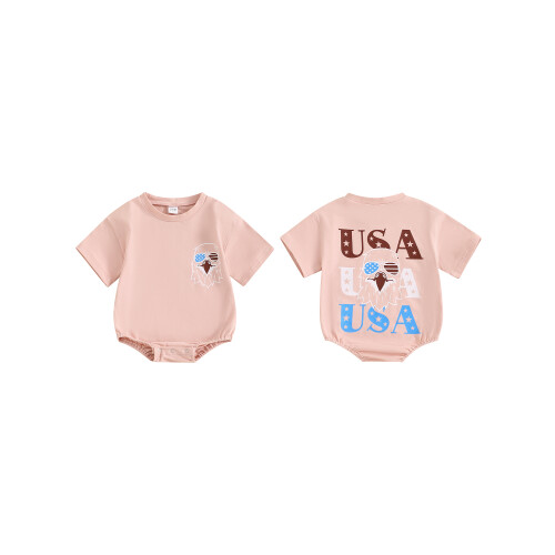 (3-6 Months, Light Pink) Romper Cailíní Buachaillí Leapa Samhraidh 1