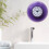 Waterproof Suction Cup Clock, Small Bathroom Shower Wall Clock, Mini Round Kitchen Refrigerator Clock Decor, White 5