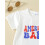(3-6 Months, White) Μπλούζα κοντομάνικη με Ημέρα Ανεξαρτησίας 6