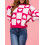 (XL, Fuchsia) Női kockás szív utcai viselet 6